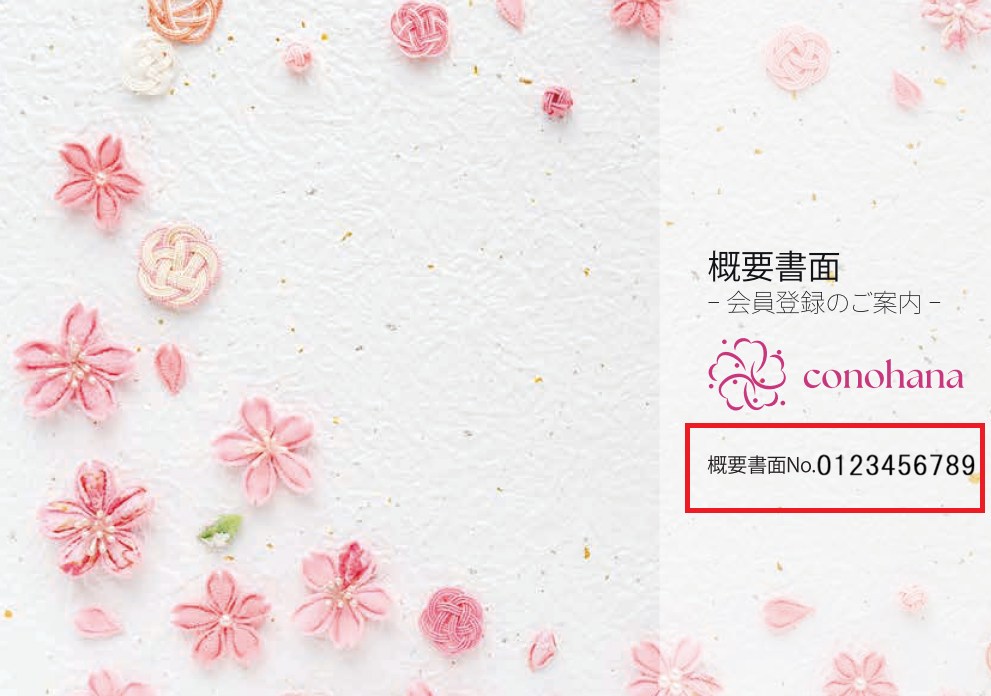 概要書面番号の場所